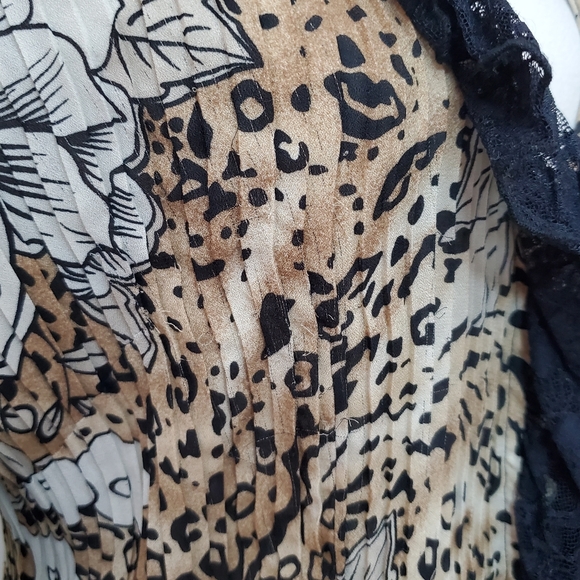 Agora Floral Cheetah Print Cardigan - Picture 8 of 12